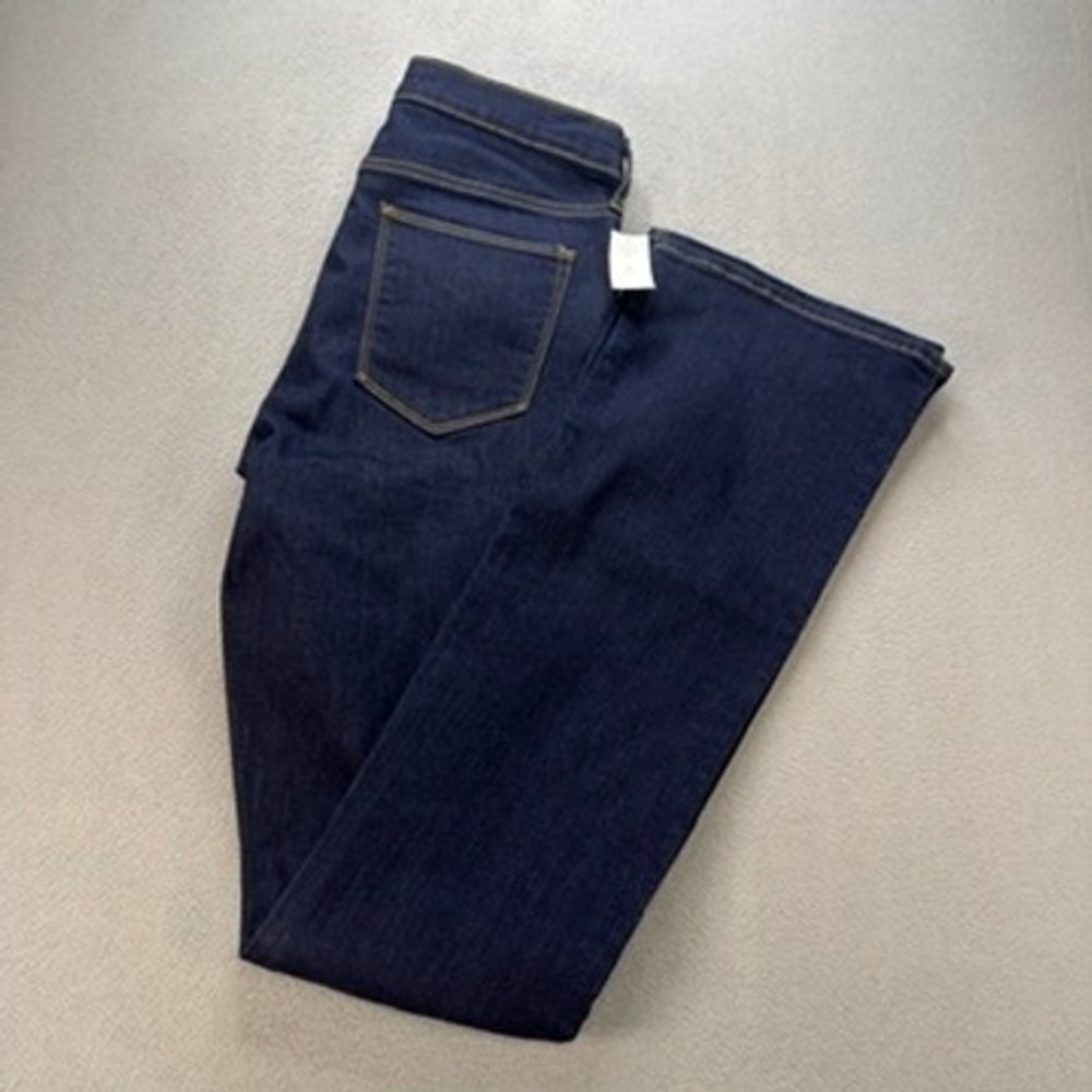 Gap 1969 Baby Boot Jeans Stretch Denim 30 Tall Blue Rinse Dark Wash Slim Fit NWT